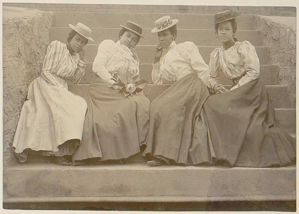 Four African American women at Atlanta University, Georgia. Thomas E. Askew/African American Photographs Assembled for 1900 Paris Exposition/ Library of Congress.